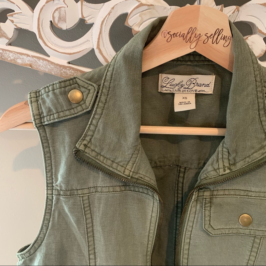 Brand New Green Lucky Brand Vest